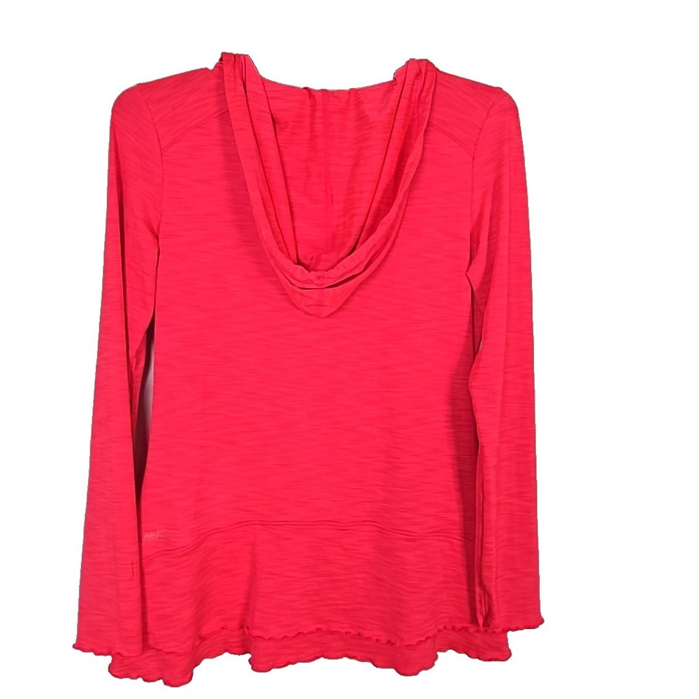 Calvin Klein Performance Quick Dry Pink  Hooded Ruched Scalloped Size Large L - Picture 4 of 5